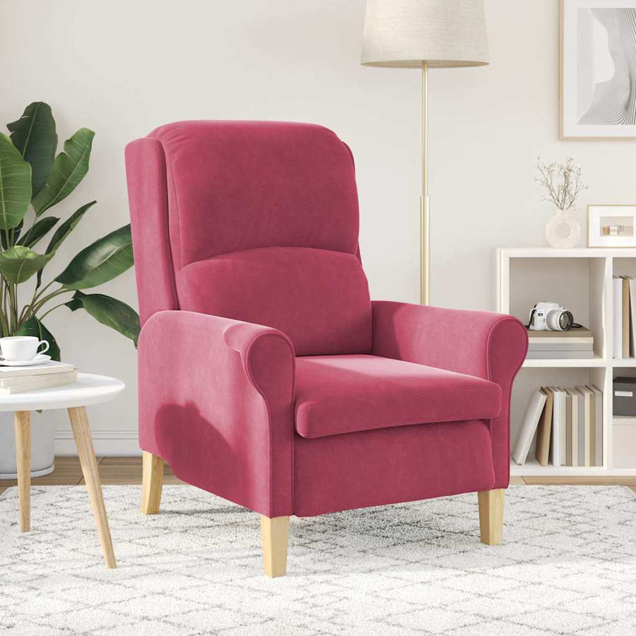 Fauteuil Wijnrood 76 x 94 x 102 cm Fluweel
