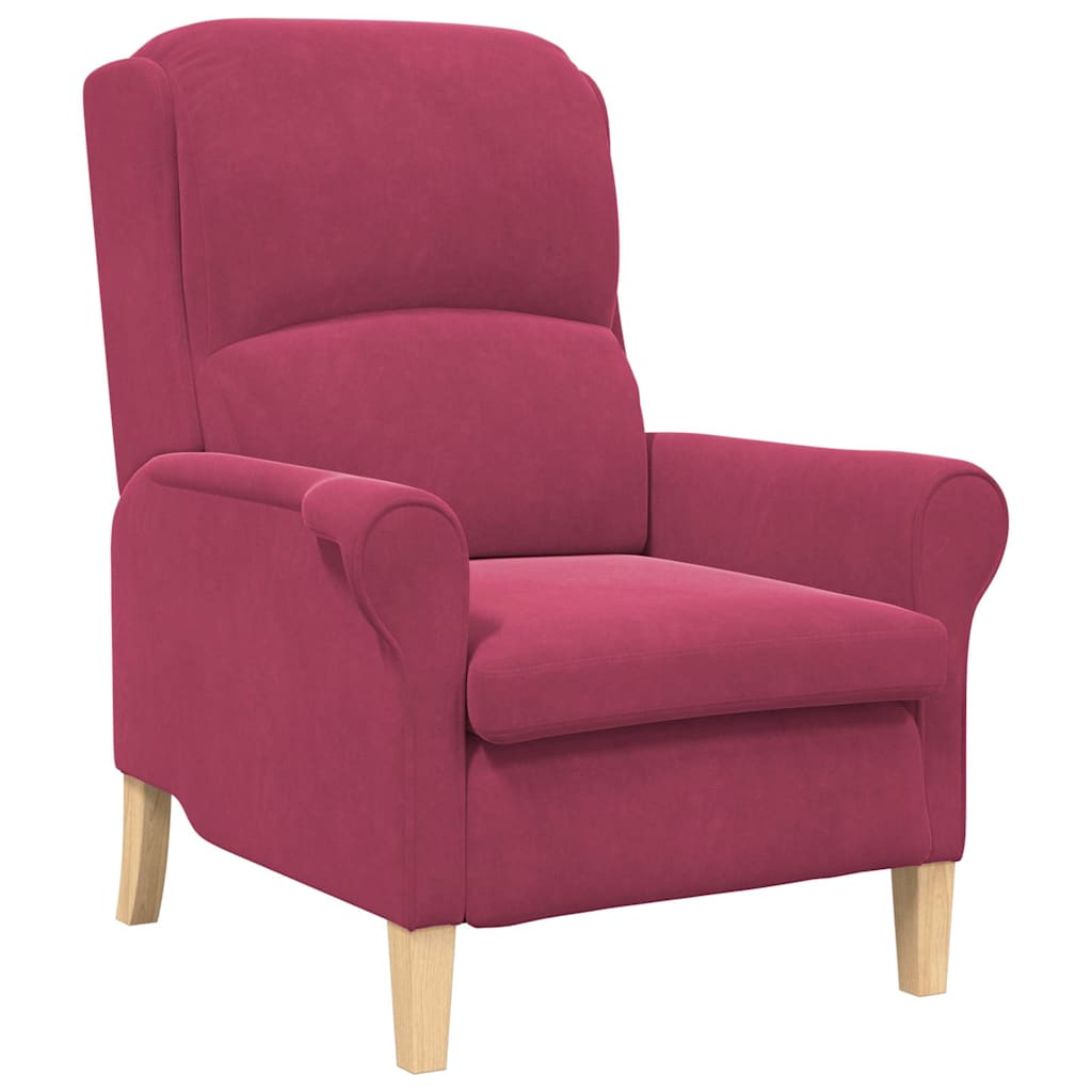 Fauteuil Wijnrood 76 x 94 x 102 cm Fluweel