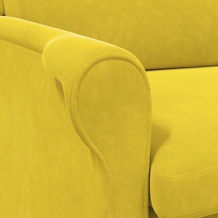 Fauteuil Geel 76 x 94 x 102 cm Fluweel