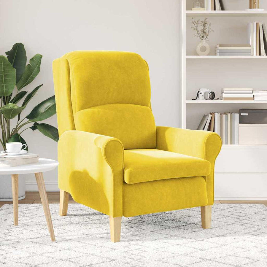 Fauteuil Geel 76 x 94 x 102 cm Fluweel