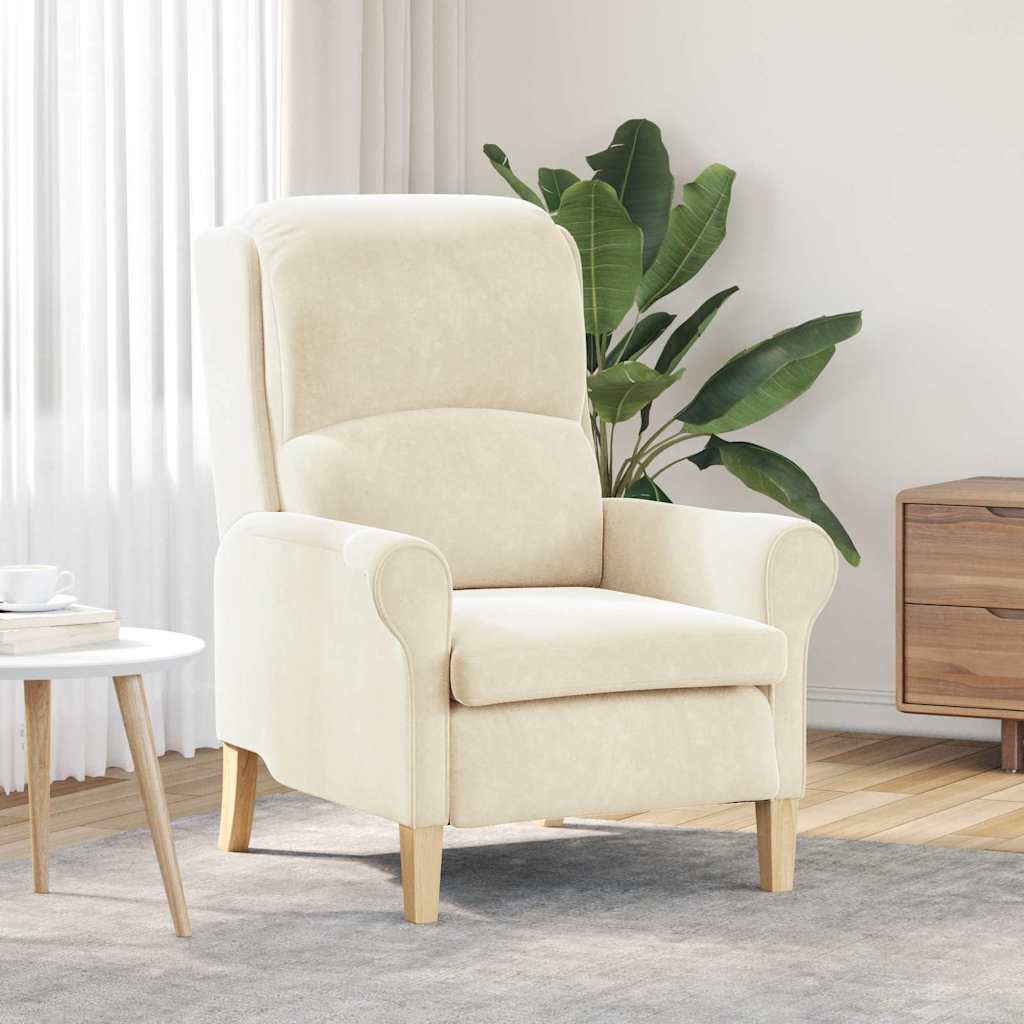Fauteuil Crème 76 x 94 x 102 cm Fluweel