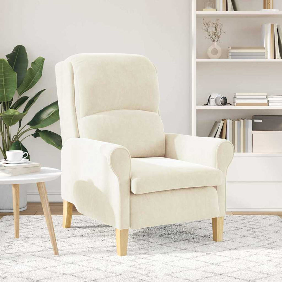 Fauteuil Crème 76 x 94 x 102 cm Fluweel