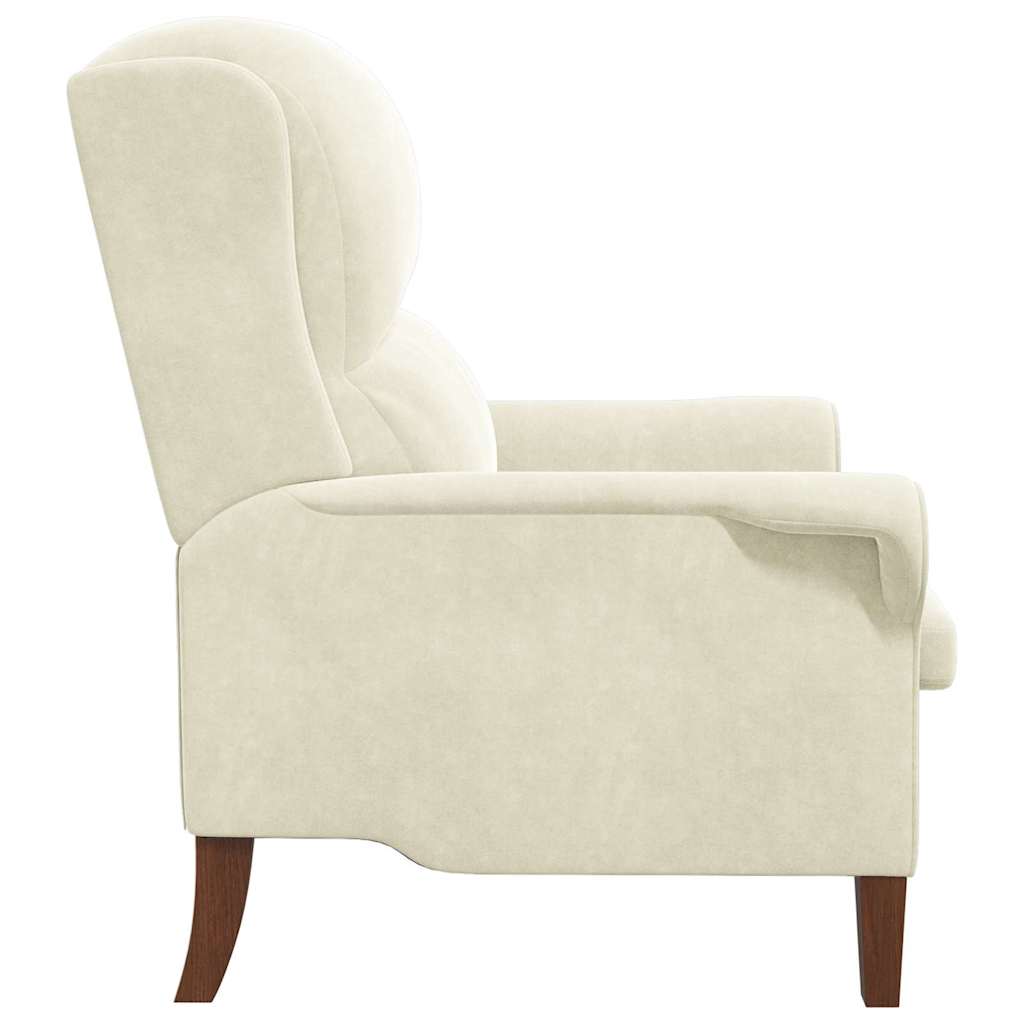 Fauteuil Crème 76 x 94 x 102 cm Fluweel