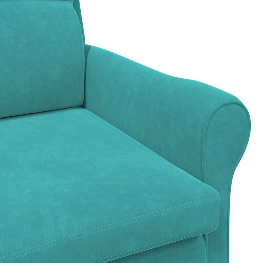 Fauteuil Turquoise 76 x 94 x 102 cm Fluweel