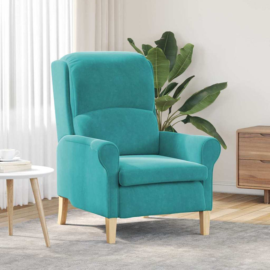 Fauteuil Turquoise 76 x 94 x 102 cm Fluweel
