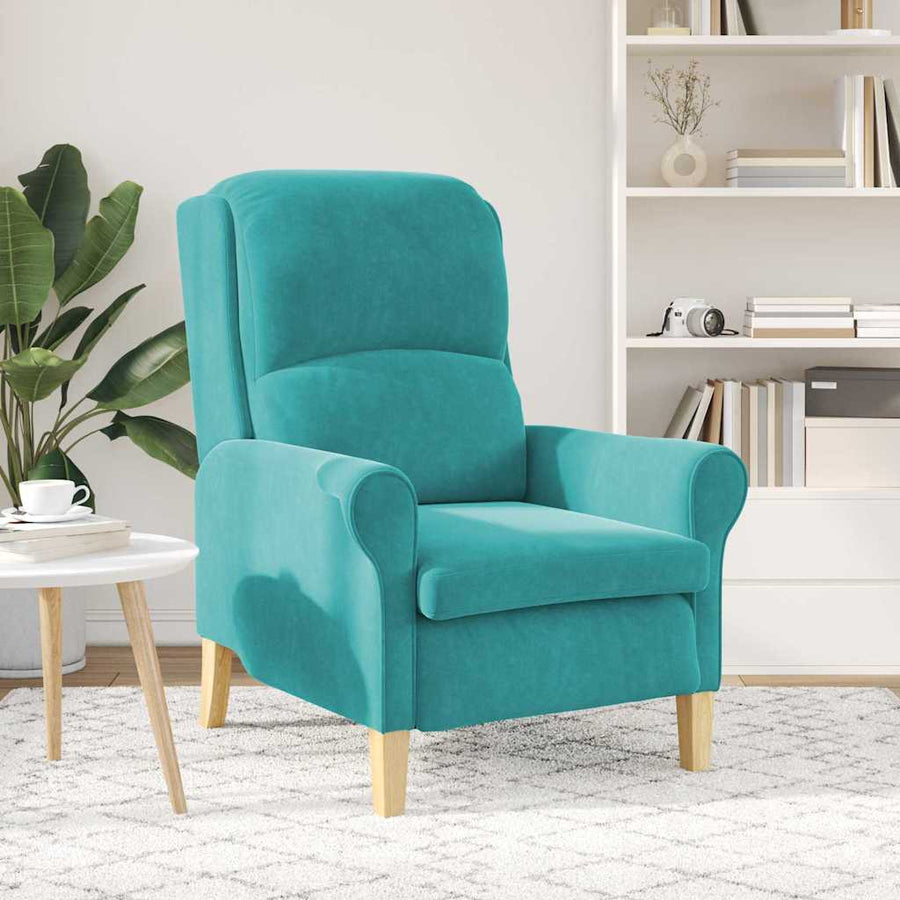 Fauteuil Turquoise 76 x 94 x 102 cm Fluweel
