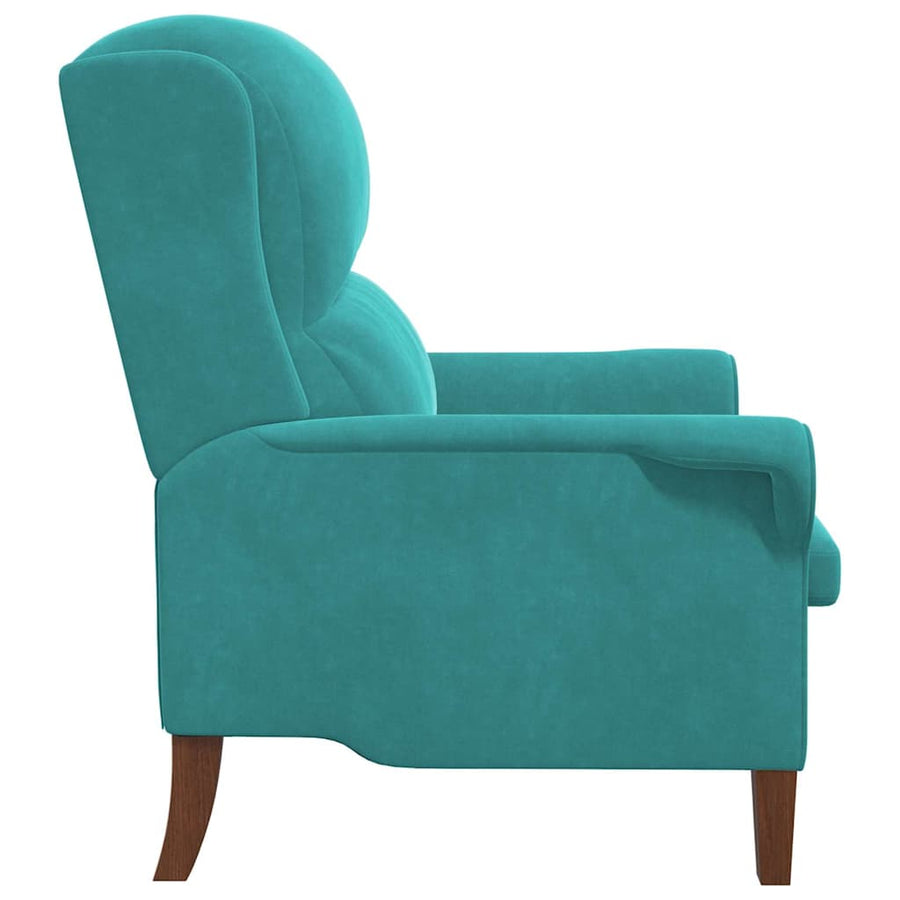 Fauteuil Turquoise 76 x 94 x 102 cm Fluweel
