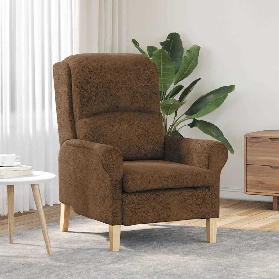 Fauteuil Bruin 76 x 94 x 102 cm Nep Leer