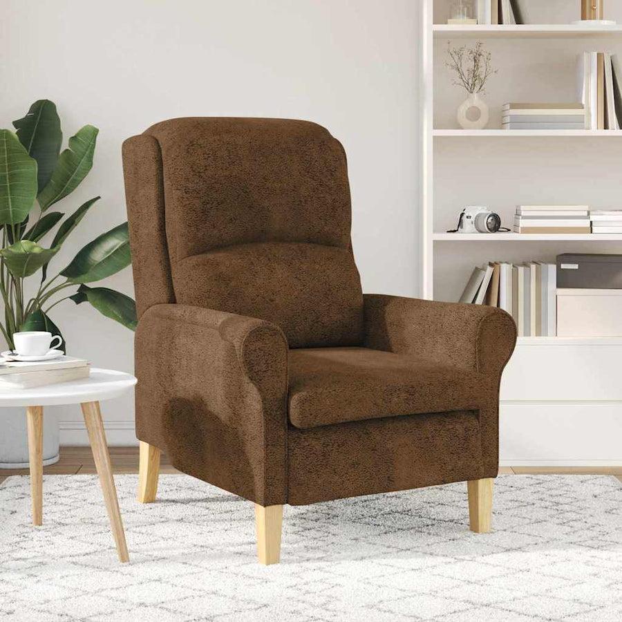 Fauteuil Bruin 76 x 94 x 102 cm Nep Leer