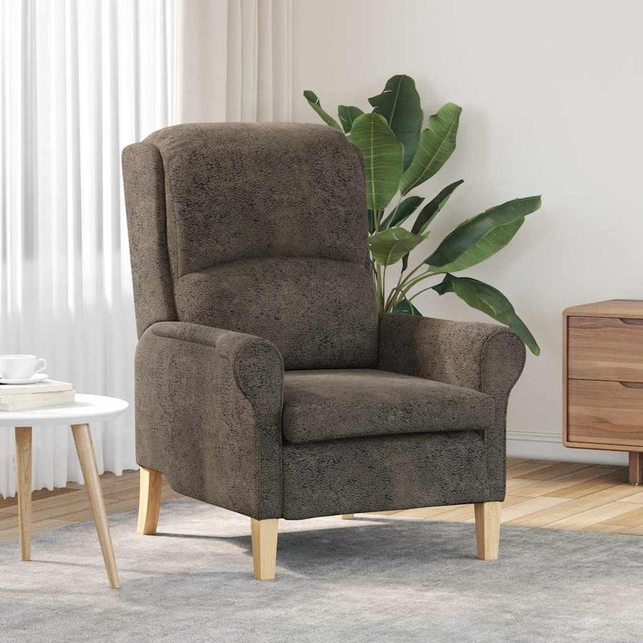 Fauteuil Donkergrijs 76 x 94 x 102 cm Nep Leer