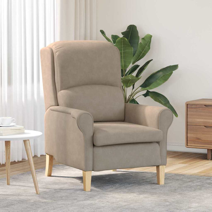 Fauteuil Taupe 76 x 94 x 102 cm Microfibre