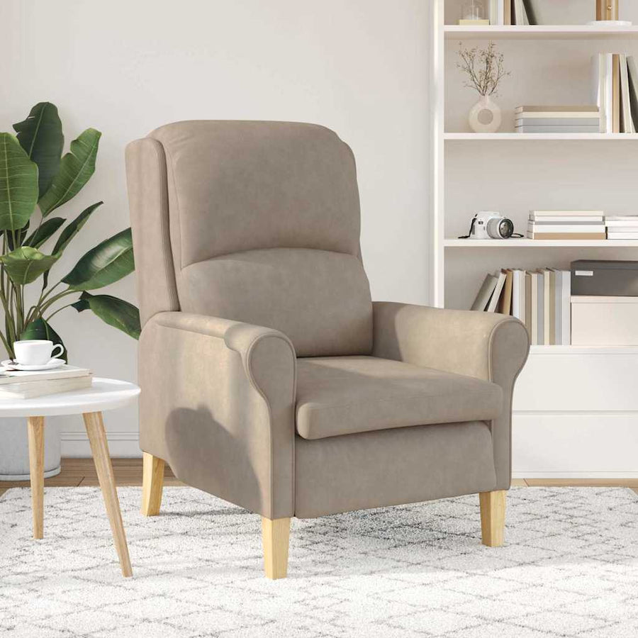 Fauteuil Taupe 76 x 94 x 102 cm Microfibre