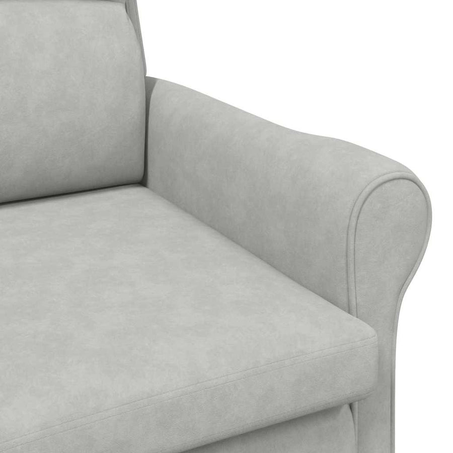 Fauteuil Lichtgrijs 76 x 94 x 102 cm Microvezel