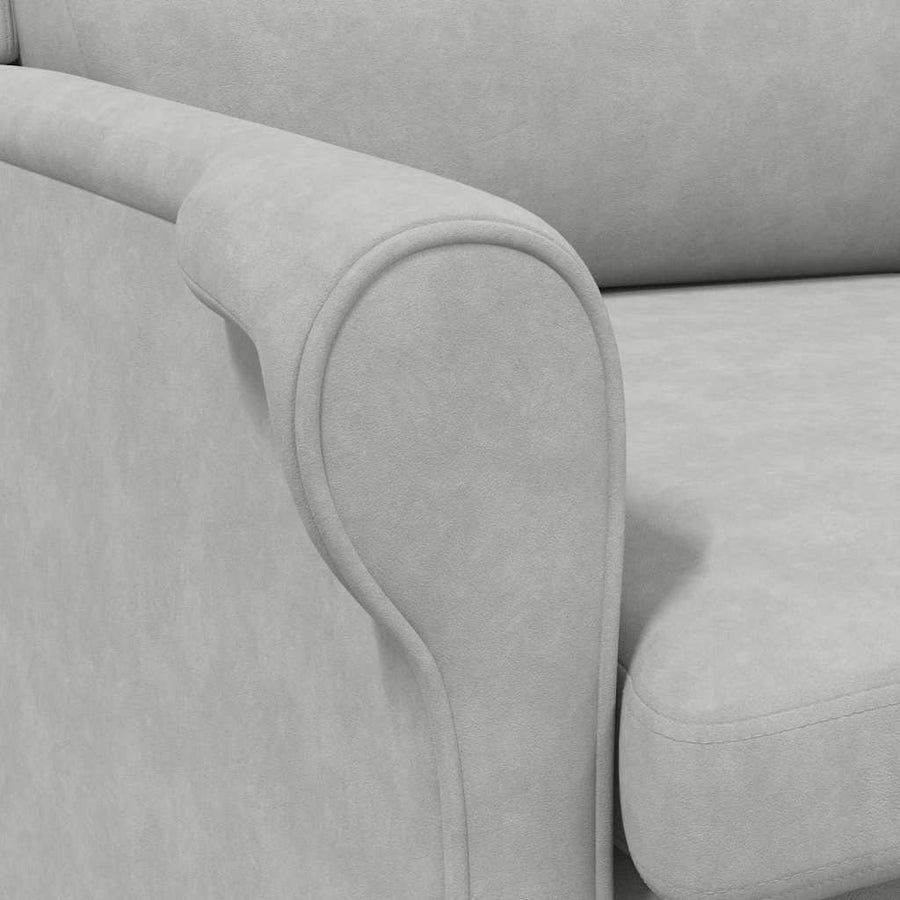 Fauteuil Lichtgrijs 76 x 94 x 102 cm Microvezel