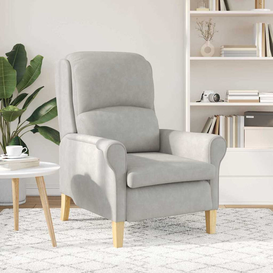 Fauteuil Lichtgrijs 76 x 94 x 102 cm Microvezel