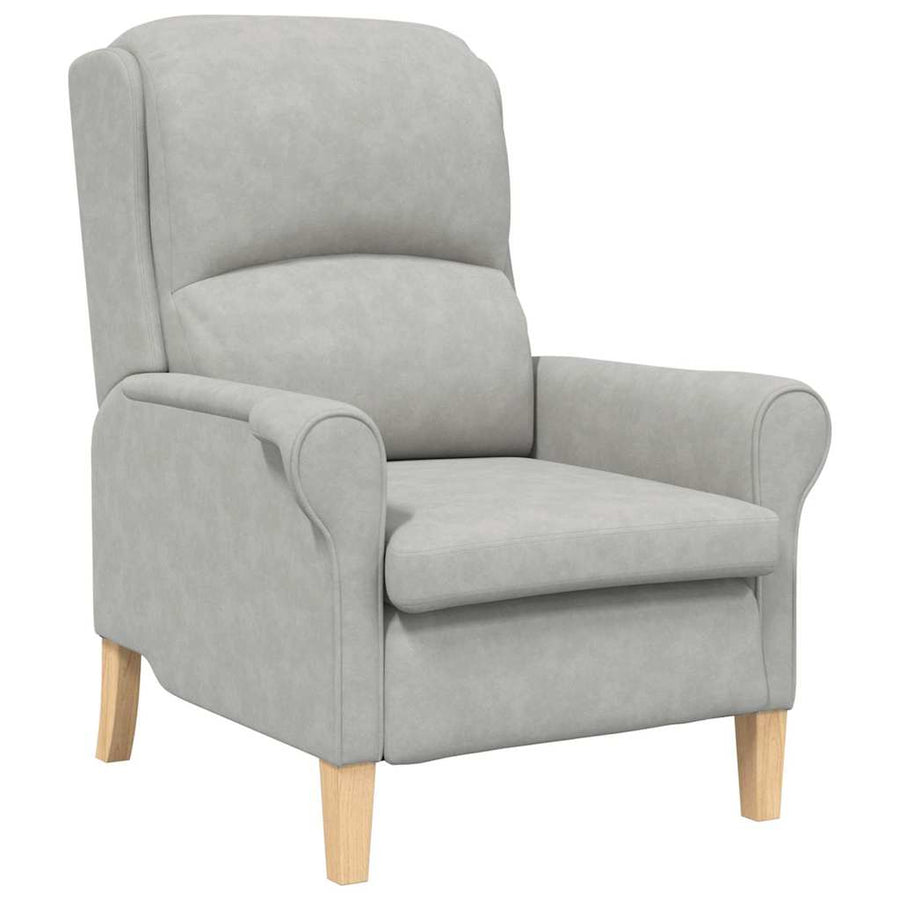 Fauteuil Lichtgrijs 76 x 94 x 102 cm Microvezel