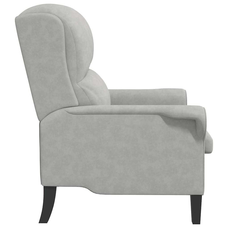 Fauteuil Lichtgrijs 76 x 94 x 102 cm Microvezel