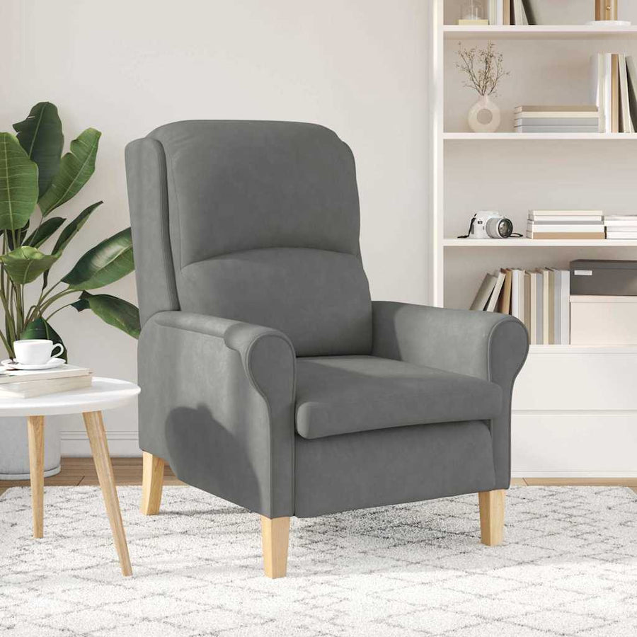 Fauteuil Donkergrijs 76 x 94 x 102 cm Microvezel