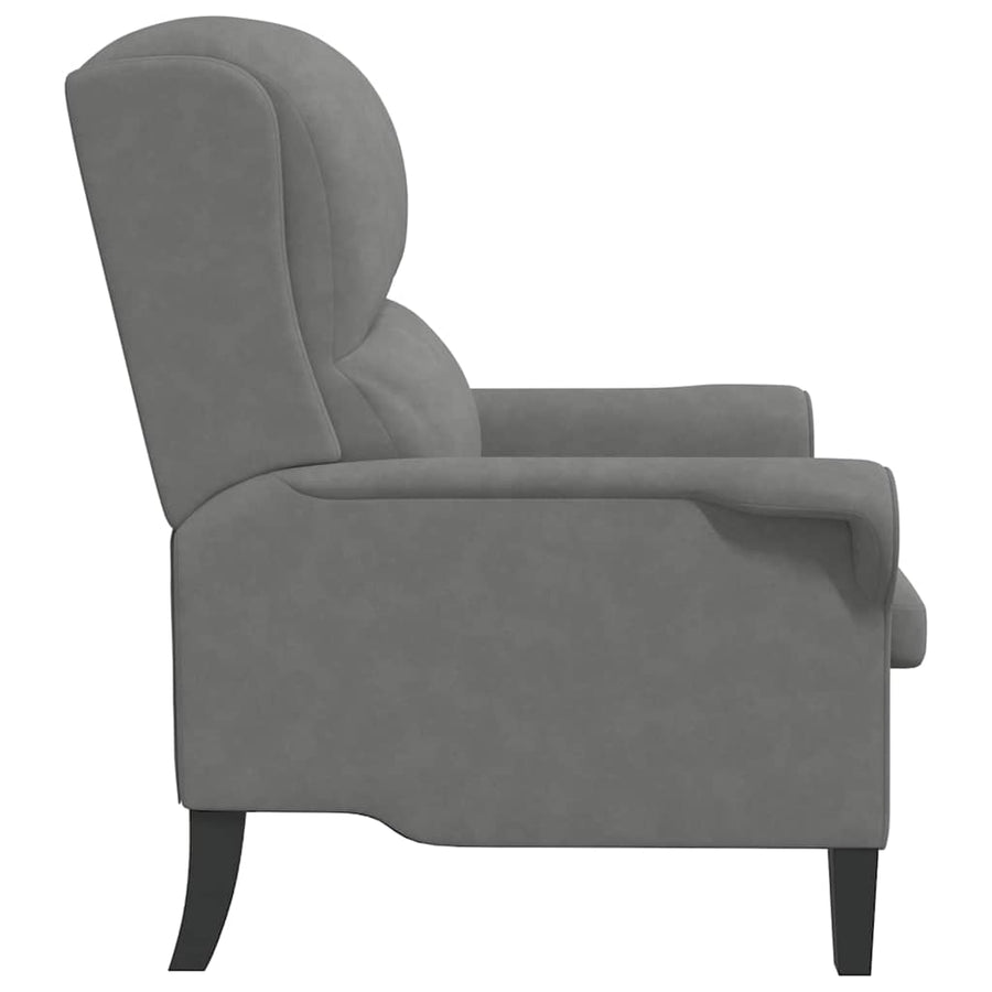 Fauteuil Donkergrijs 76 x 94 x 102 cm Microvezel