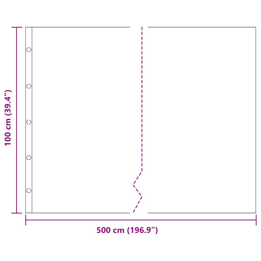 Worteldoek Zwart 1 x 5 m Polyetheen