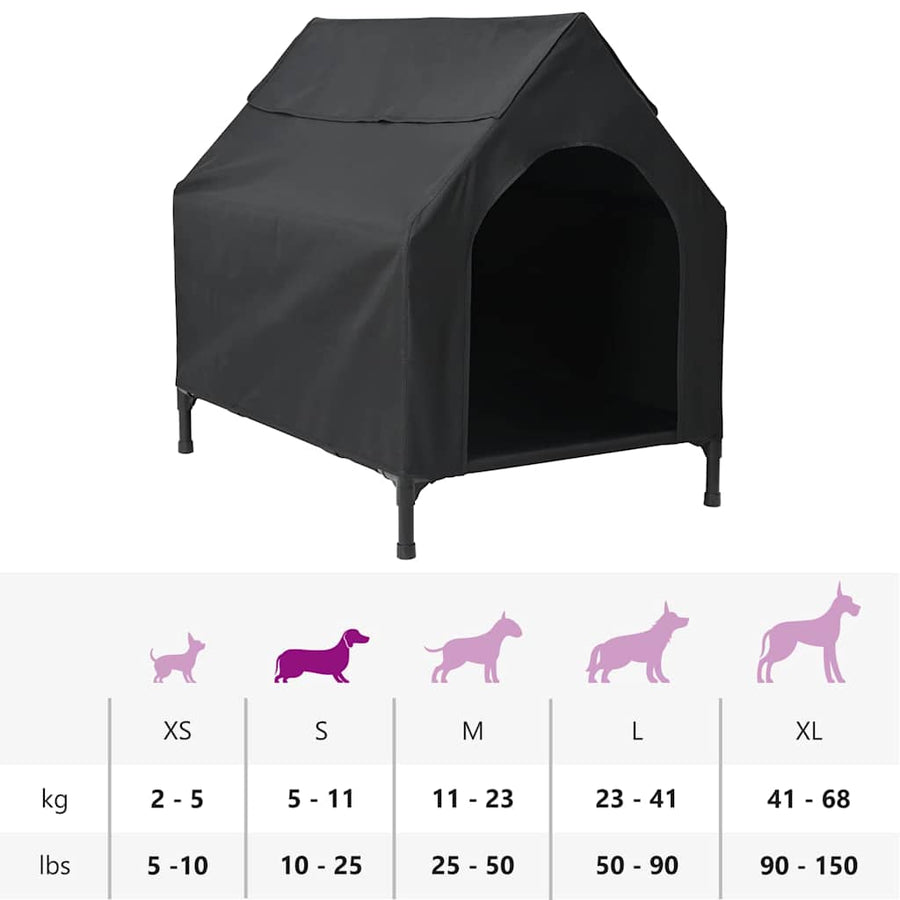 Huis voor Huisdieren Zwart 110 x 75 x 90 cm Staal