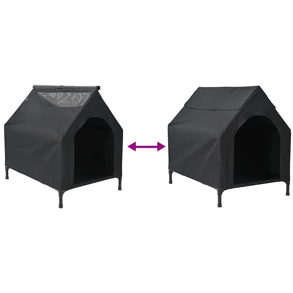 Huis voor Huisdieren Zwart 110 x 75 x 90 cm Staal