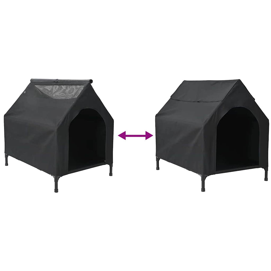 Huis voor Huisdieren Zwart 110 x 75 x 90 cm Staal