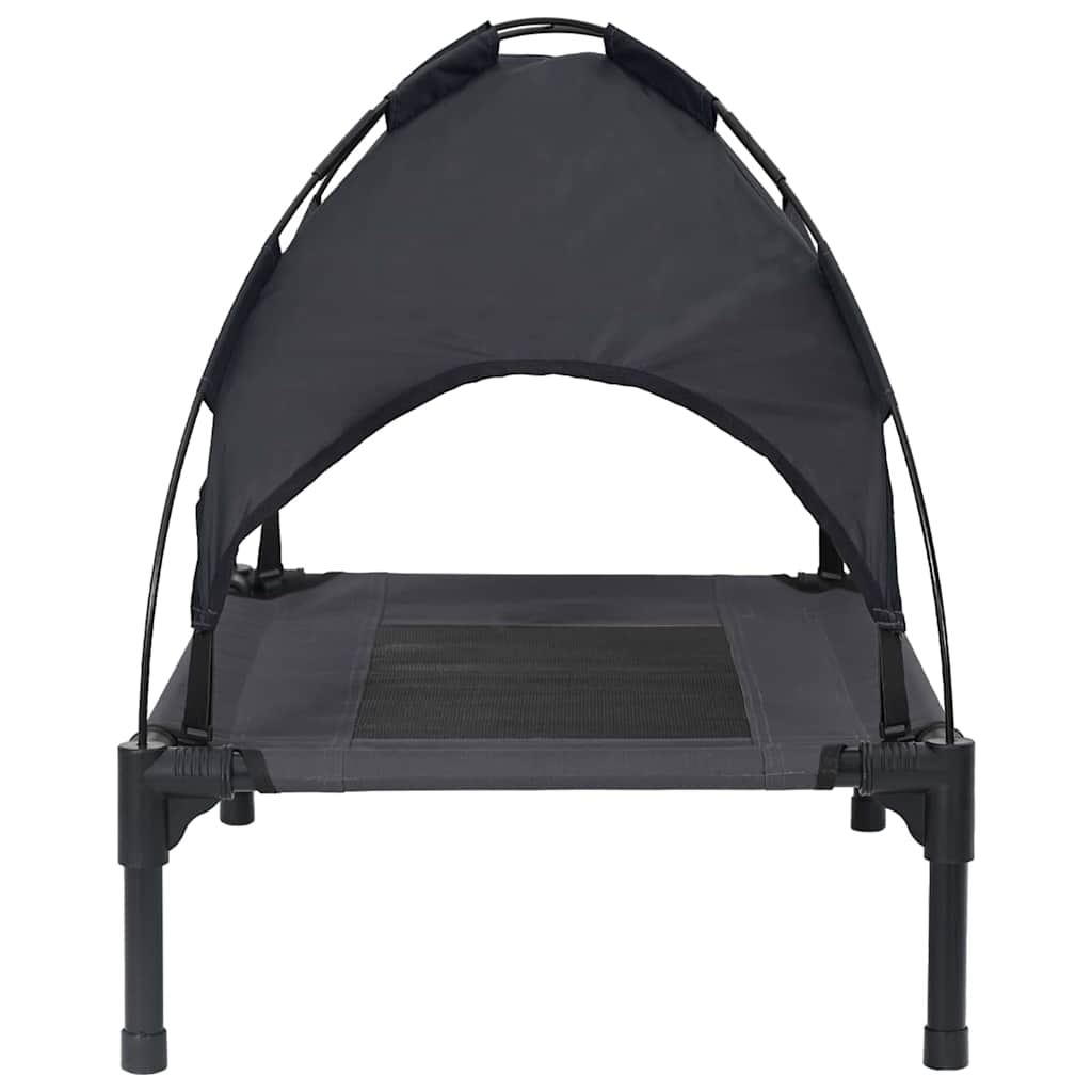 Verhoogd Hondenbed Polyester Stof, Metalen Frame 76 x 62 x 70.5 cm Zwart