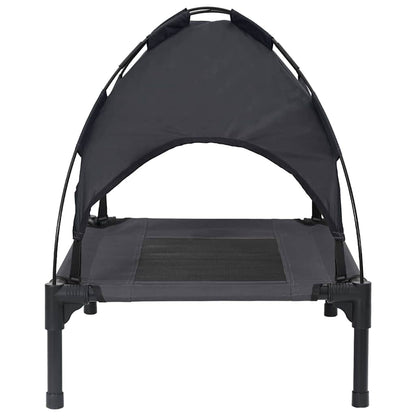 Verhoogd Hondenbed Polyester Stof, Metalen Frame 76 x 62 x 70.5 cm Zwart