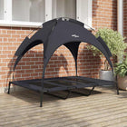 Hondenbed staal zwart 122x93x106,5 cm