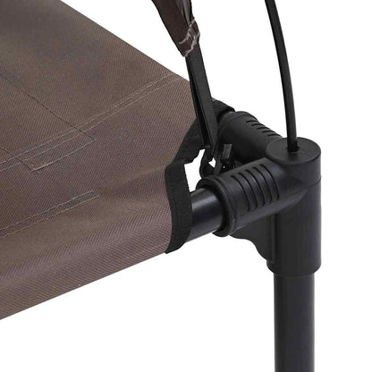 Verhoogde Hond Bed Met Verwijderbaar Dak S Staal 62 x 48 x 61 cm Bruin