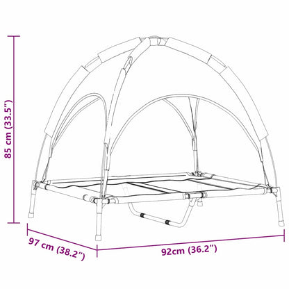 Hondenbed Staal 92 x 77 x 82,5 cm Bruin
