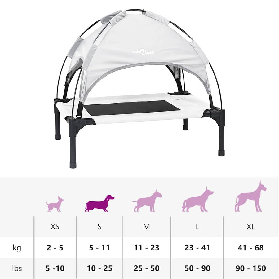 Hondenbed Staal 62 x 48 x 61 cm Zilvergrijs