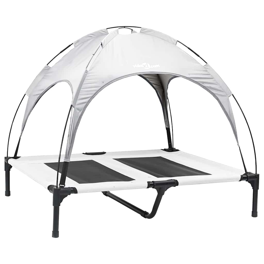Hondenbed Staal 92 x 77 x 82,5 cm Zilvergrijs