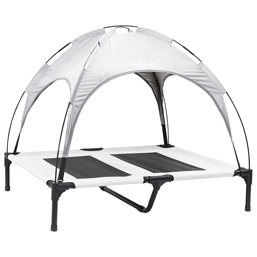 Hondenbed Staal 92 x 77 x 82,5 cm Zilvergrijs