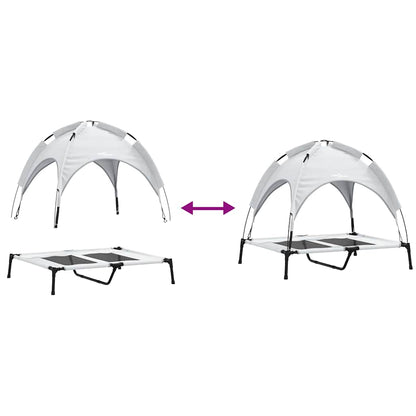 Hondenbed Staal 92 x 77 x 82,5 cm Zilvergrijs