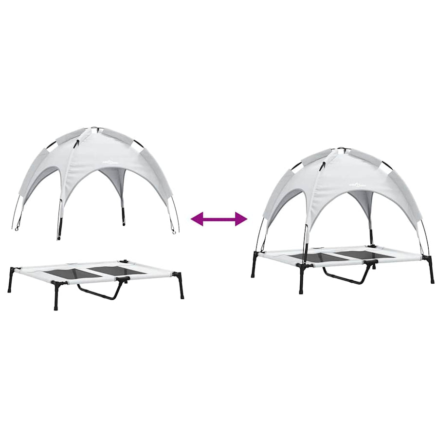 Hondenbed Staal 92 x 77 x 82,5 cm Zilvergrijs