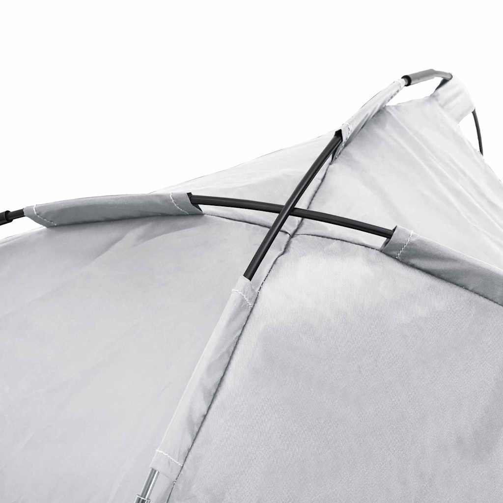 Verhoogd Hondenbed Met Afneembare Luifel Xl Staal 122 x 93 x 106.5 cm Zilvergrijs