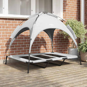 Hondenbed XL 122x93x106.5 cm zilvergrijs staal