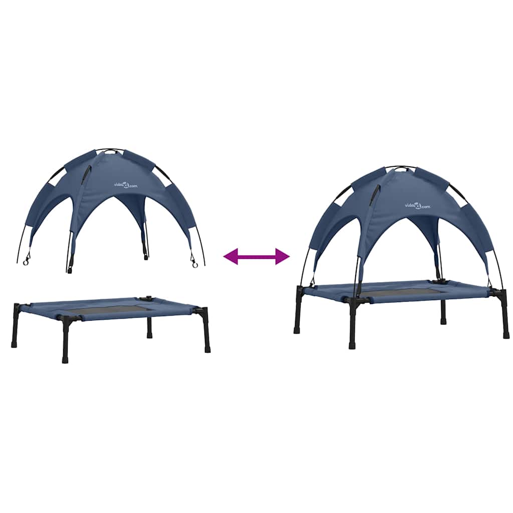 Hondenbed Staal 76 x 62 x 70,5 cm Marineblauw