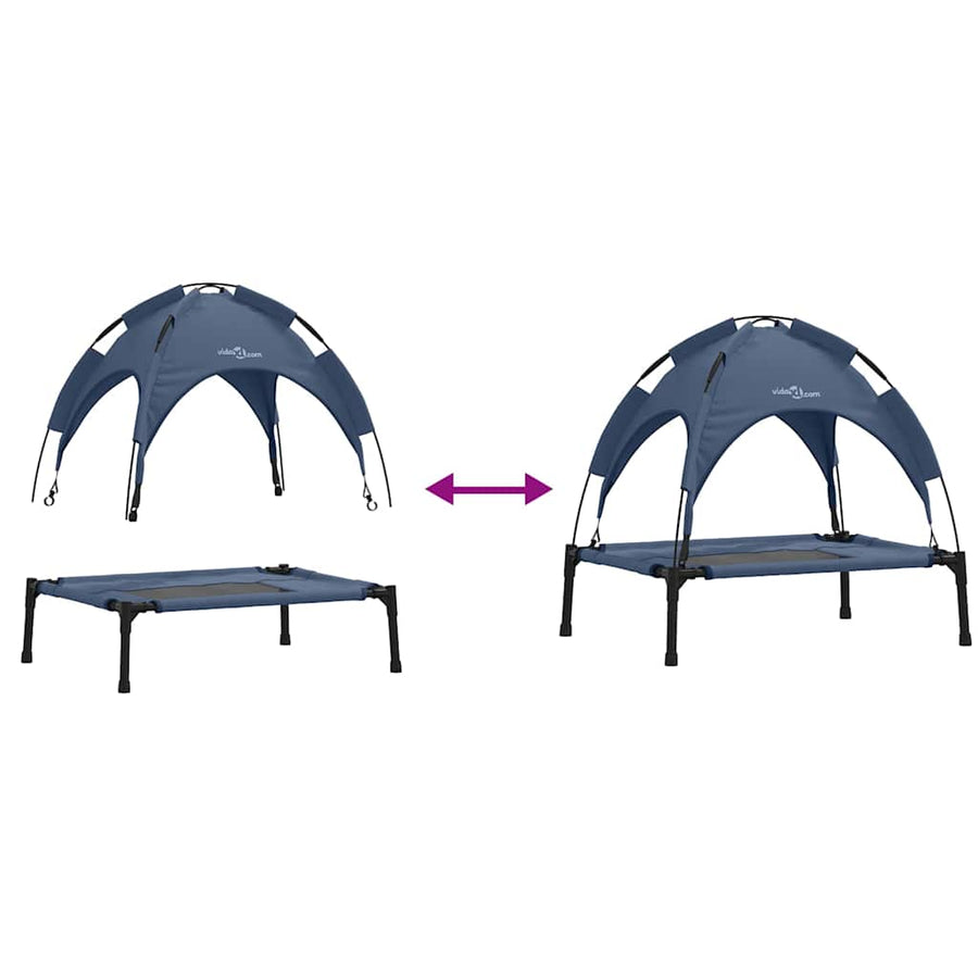 Hondenbed Staal 76 x 62 x 70,5 cm Marineblauw