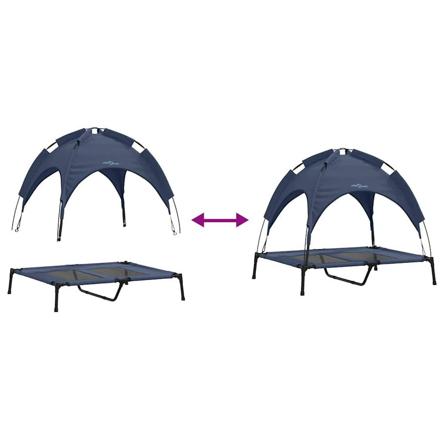 Hondenbed Staal 92 x 77 x 82,5 cm Marineblauw
