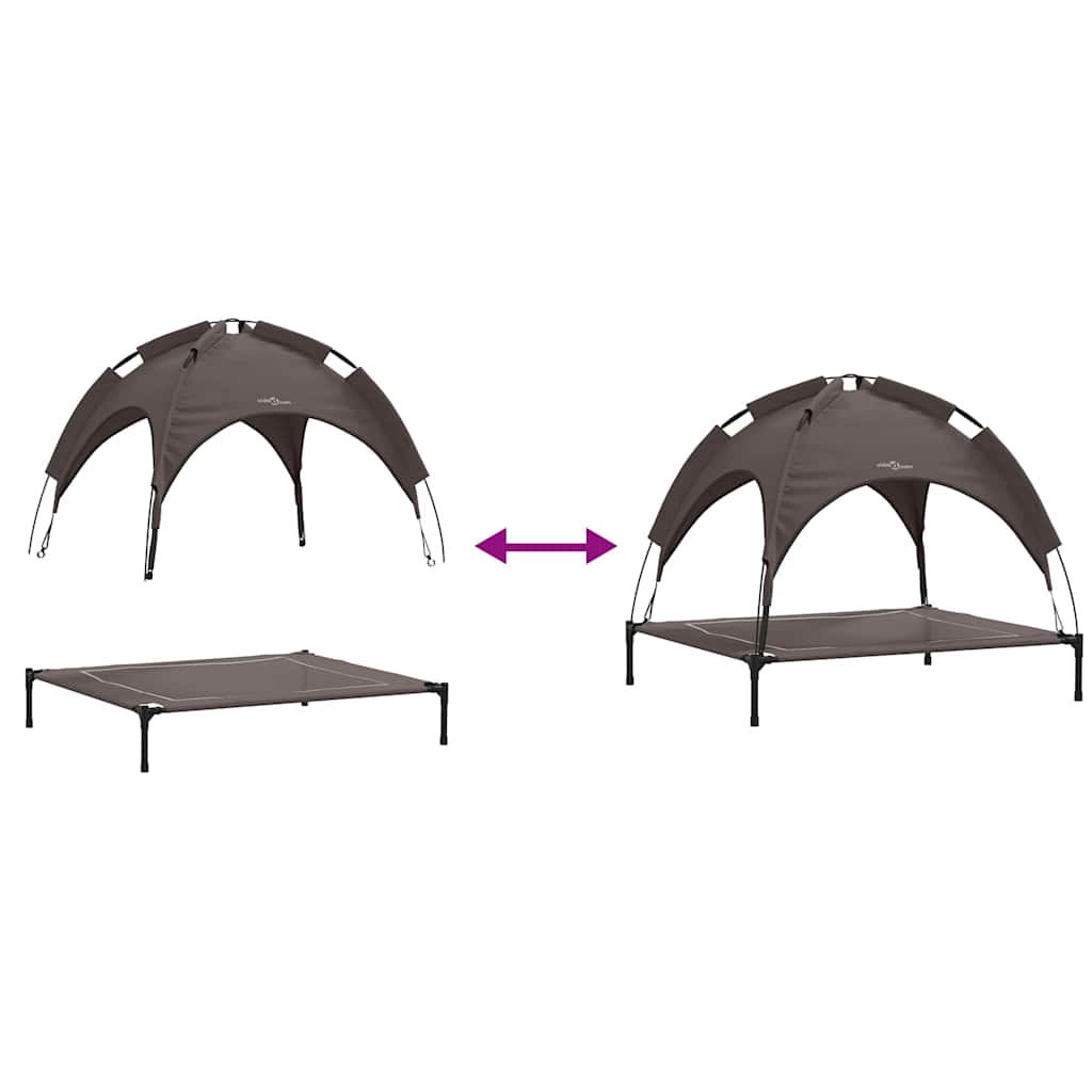 Hondenbed Bruin 104 x 86 x 84,5 cm Staal