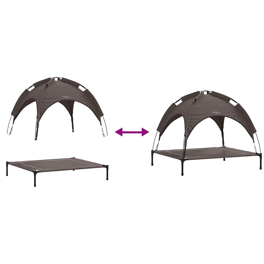 Hondenbed Bruin 104 x 86 x 84,5 cm Staal
