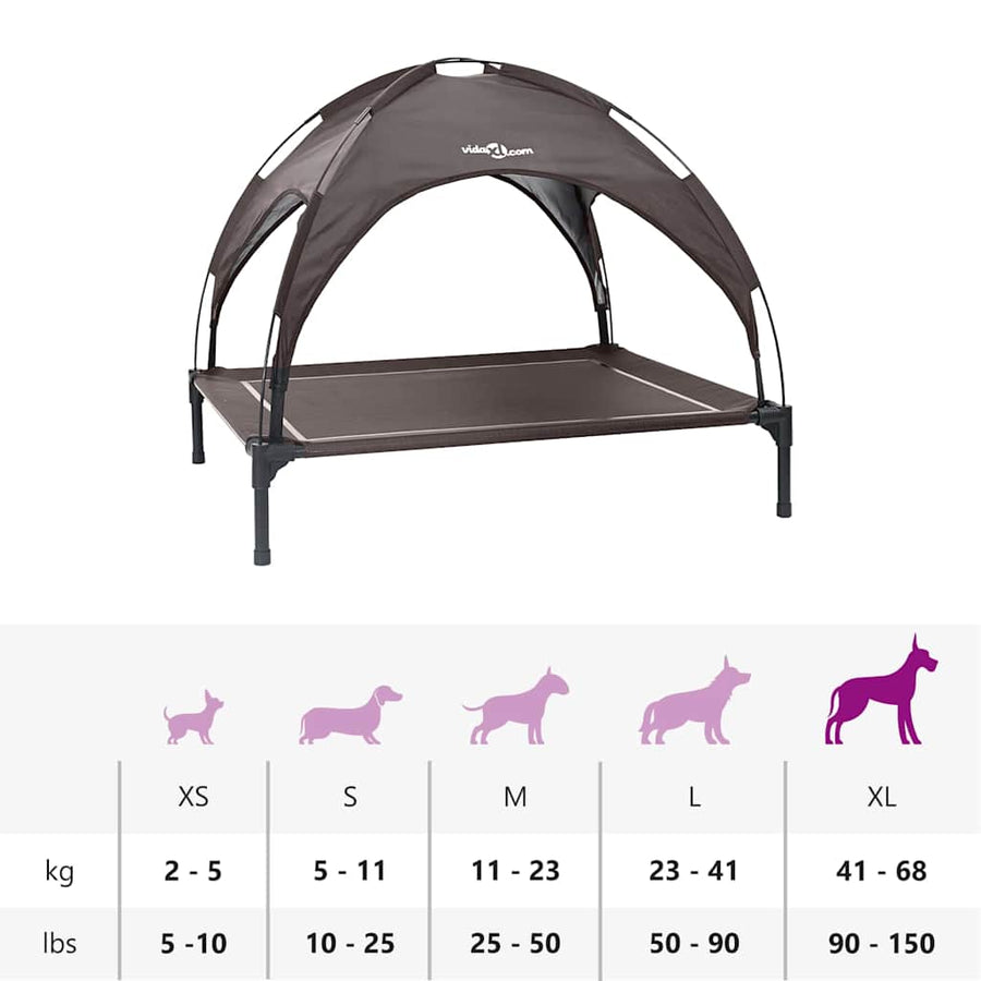 Hondenbed Bruin 104 x 86 x 84,5 cm Staal