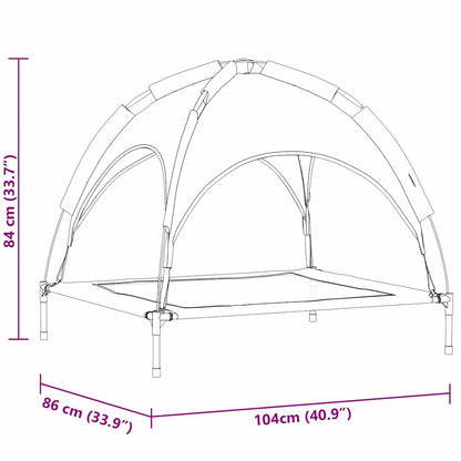 Hondenbed Bruin 104 x 86 x 84,5 cm Staal