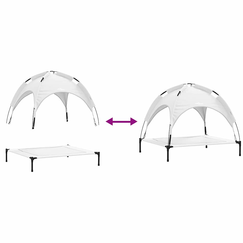 Hondenbed Zilvergrijs 104 x 86 x 84,5 cm Staal