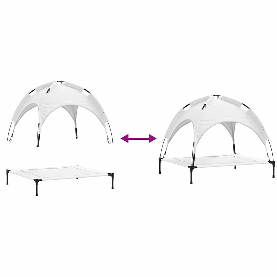 Hondenbed Zilvergrijs 104 x 86 x 84,5 cm Staal