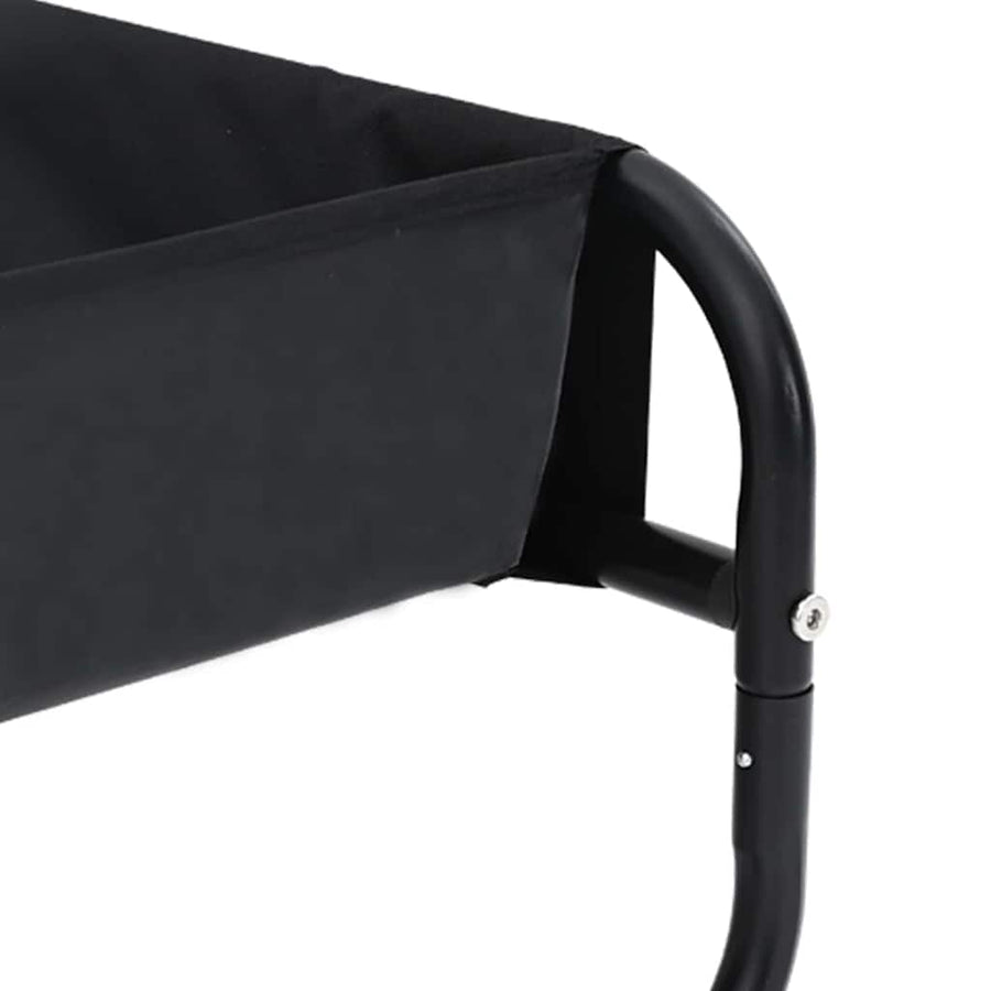 Hondenbed Staal 75 x 75 x 30 cm Zwart