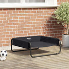 Dog Bed Black 75 x 75 x 30 cm Steel